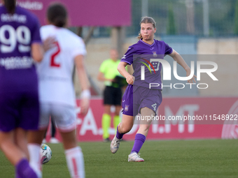 Senna Koeleman of Anderlecht is in action during the UEFA Women's Champions League First qualifying round, Semi-finals CP-Group 4 soccer mat...