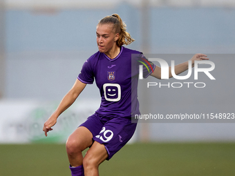 Nikki Ijzerman of Anderlecht is in action during the UEFA Women's Champions League First qualifying round, Semi-finals CP-Group 4 soccer mat...