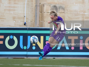 Sarah Wijnants of Anderlecht is in action during the UEFA Women's Champions League First qualifying round, Semi-finals CP-Group 4 soccer mat...