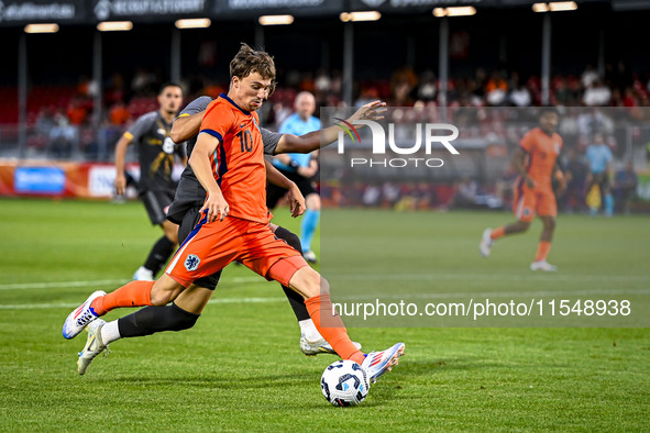 Netherlands player Youri Regeer plays during the match between the Netherlands and North Macedonia at the Yanmar Stadium for the Qualificati...