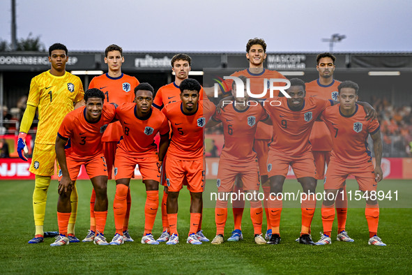 Netherlands goalkeeper Rome-Jayden Owusu-Oduro, Netherlands player Ruben van Bommel, Netherlands player Youri Regeer, Netherlands player Fin...