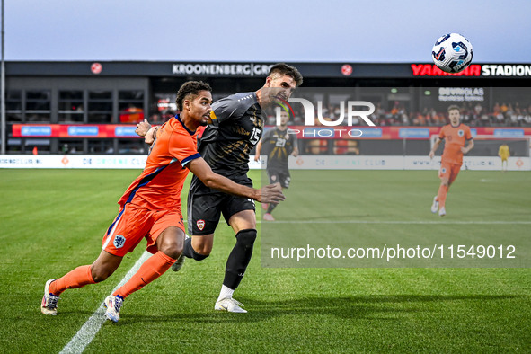 Netherlands player Devyne Rensch and North Macedonia player Imran Fetai during the match between the Netherlands and North Macedonia at the...