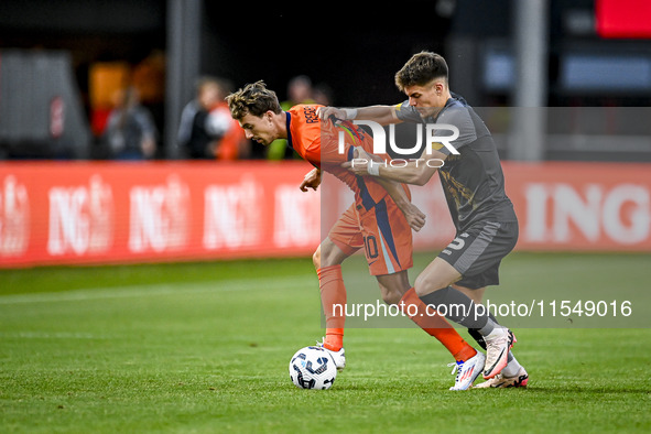 Netherlands player Youri Regeer and North Macedonia player Imran Fetai during the match between Netherlands and North Macedonia at the Yanma...