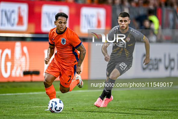 Netherlands player Million Manhoef and North Macedonia player Hamza Ramani during the match between the Netherlands and North Macedonia at t...