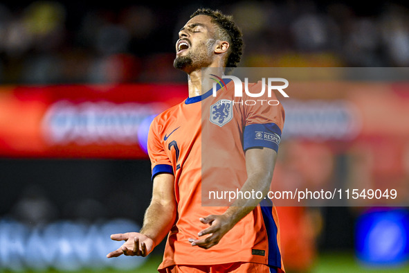 Netherlands player Devyne Rensch during the match between the Netherlands and North Macedonia at the Yanmar Stadium for the Qualification EK...