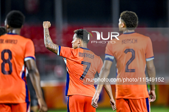 Netherlands player Million Manhoef celebrates the 4-0 goal during the match between the Netherlands and North Macedonia at the Yanmar Stadiu...