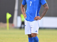 Cher Ndour (ITA) during the UEFA U21 Euro 2025 Qualifier match between Italy and San Marino at the Domenico Francioni Stadium in Latina, Ita...