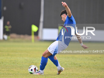 Giuseppe Ambrosino (ITA) participates in the UEFA U21 Euro 2025 Qualifier match between Italy and San Marino at the Domenico Francioni Stadi...