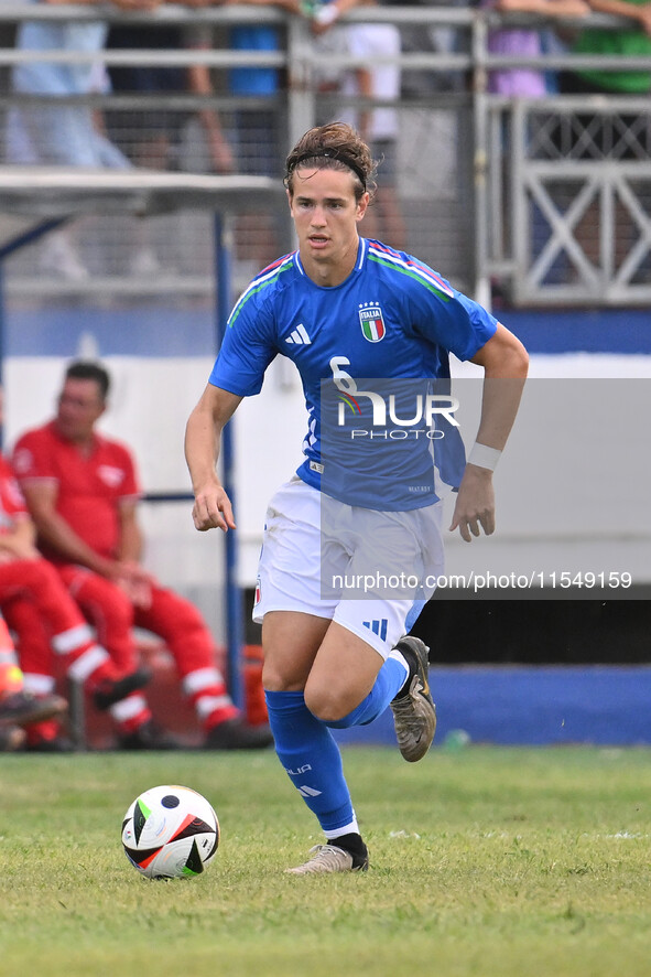 Daniele Ghilardi (ITA) during the UEFA U21 Euro 2025 Qualifier match between Italy and San Marino at the Domenico Francioni Stadium in Latin...