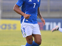 Cher Ndour (ITA) during the UEFA U21 Euro 2025 Qualifier match between Italy and San Marino at the Domenico Francioni Stadium in Latina, Ita...