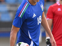 Pio Esposito (ITA) during the UEFA U21 Euro 2025 Qualifier match between Italy and San Marino at the Domenico Francioni Stadium in Latina, I...