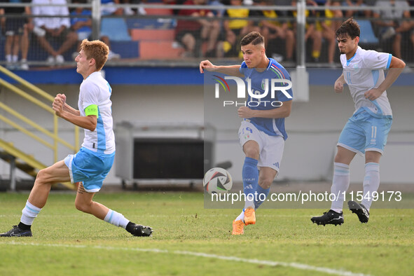 Antonio Raimondo (ITA) during the UEFA U21 Euro 2025 Qualifier match between Italy and San Marino at the Domenico Francioni Stadium in Latin...