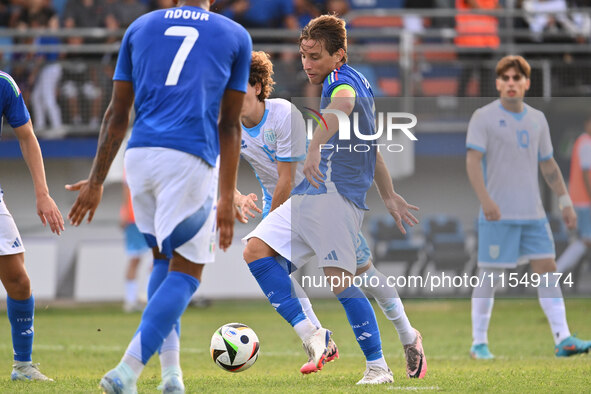 Edoardo Bove (ITA) during the UEFA U21 Euro 2025 Qualifier match between Italy and San Marino at the Domenico Francioni Stadium in Latina, I...