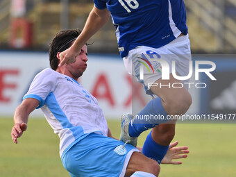 Pio Esposito (ITA) during the UEFA U21 Euro 2025 Qualifier match between Italy and San Marino at the Domenico Francioni Stadium in Latina, I...