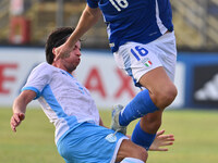 Pio Esposito (ITA) during the UEFA U21 Euro 2025 Qualifier match between Italy and San Marino at the Domenico Francioni Stadium in Latina, I...