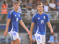 Antonio Raimondo (ITA) celebrates after scoring the goal of 6-0 during the UEFA U21 Euro 2025 Qualifier match between Italy and San Marino a...