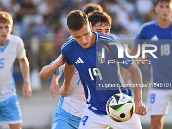 Antonio Raimondo (ITA) during the UEFA U21 Euro 2025 Qualifier match between Italy and San Marino at the Domenico Francioni Stadium in Latin...