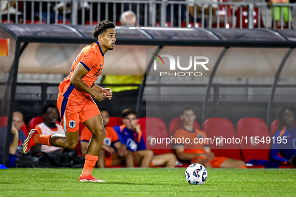 Netherlands player Tyrese Asante plays during the match between the Netherlands and North Macedonia at the Yanmar Stadium for the Qualificat...