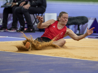 Elena Kratter of Switzerland competes in the Women's Long Jump - T63 and wins the gold medal at Stade de France during the Paris 2024 Paraly...