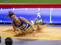 Martina Caironi of Italy competes in the Women's Long Jump - T63 and wins the gold medal at Stade de France during the Paris 2024 Paralympic...