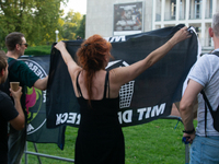 Thousands of people take part in a demonstration against an AF politician event for community dialogue at Essen Philharmonic Hall in Essen,...