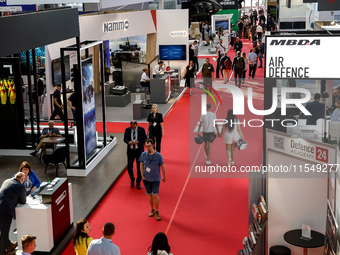 Visitors walk during the 32nd International Defence Industry Exhibition - MSPO i Targi Kielce in central Poland on September 5, 2024. The Ex...