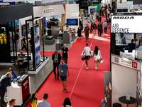 Visitors walk during the 32nd International Defence Industry Exhibition - MSPO i Targi Kielce in central Poland on September 5, 2024. The Ex...