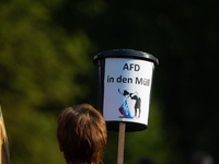 Thousands of people take part in a demonstration against an AF politician event for community dialogue at Essen Philharmonic Hall in Essen,...