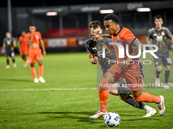 North Macedonia player Stefan Despotovski and Netherlands player Myron van Brederode during the match between the Netherlands and North Mace...