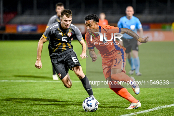 North Macedonia player Reshat Ramadani and Netherlands player Myron van Brederode during the match between the Netherlands and North Macedon...