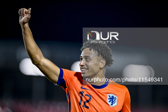 Netherlands player Tyrese Asante during the match between the Netherlands and North Macedonia at the Yanmar Stadium for the Qualification EK...