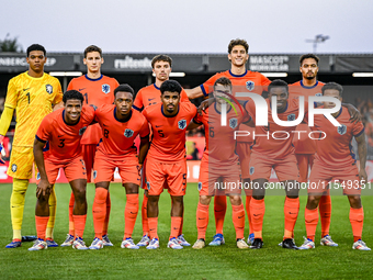 Netherlands goalkeeper Rome-Jayden Owusu-Oduro, Netherlands player Ruben van Bommel, Netherlands player Youri Regeer, Netherlands player Fin...