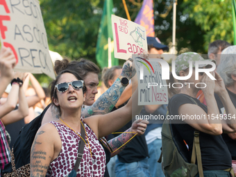 Thousands of people take part in a demonstration against an AF politician event for community dialogue at Essen Philharmonic Hall in Essen,...