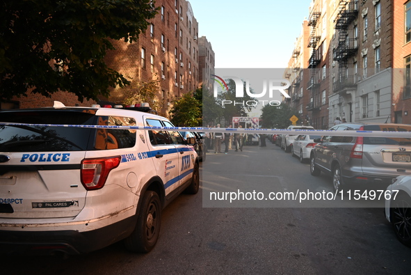 A 26-year-old male is shot in the head and pronounced dead on the scene in Bronx, New York, United States, on September 5, 2024. At approxim...