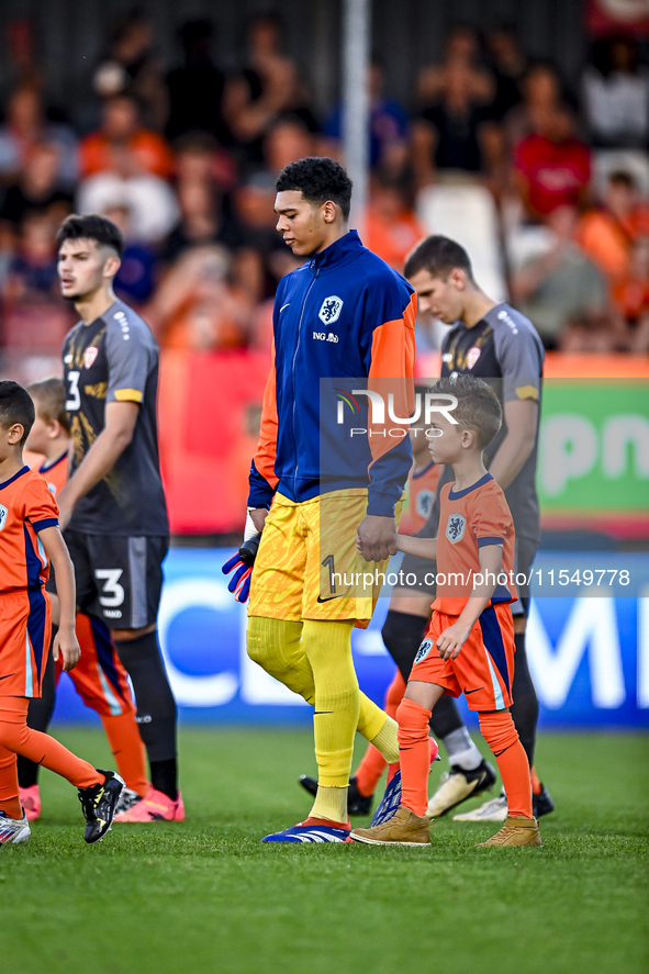 Netherlands goalkeeper Rome-Jayden Owusu-Oduro during the match between the Netherlands and North Macedonia at the Yanmar Stadium for the Qu...