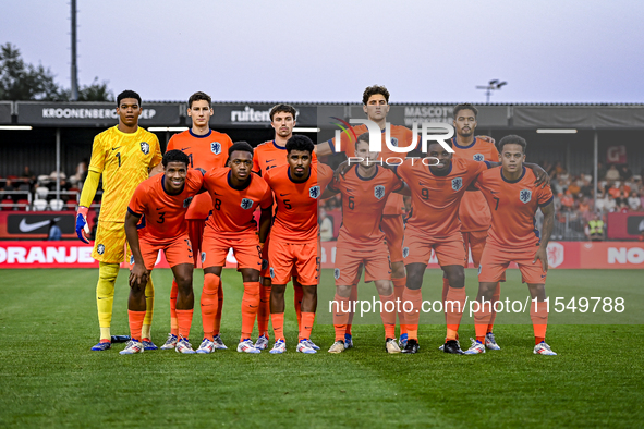 Netherlands goalkeeper Rome-Jayden Owusu-Oduro, Netherlands player Ruben van Bommel, Netherlands player Youri Regeer, Netherlands player Fin...