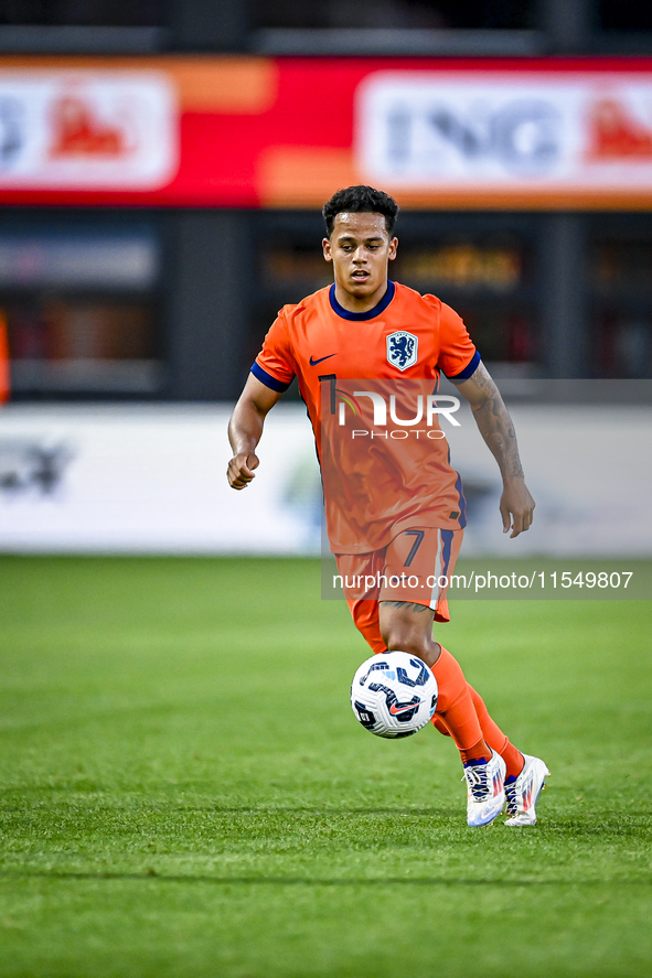 Netherlands player Million Manhoef participates in the match between the Netherlands and North Macedonia at the Yanmar Stadium for the Quali...