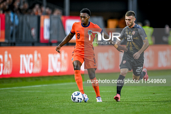 Netherlands player Antoni Milambo and North Macedonia player Hamza Ramani during the match between the Netherlands and North Macedonia at th...