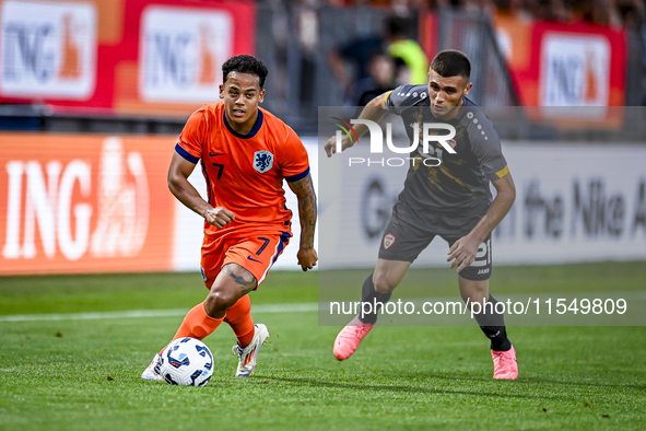 Netherlands player Million Manhoef and North Macedonia player Hamza Ramani during the match between the Netherlands and North Macedonia at t...