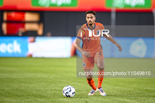 Netherlands player Devyne Rensch during the match between the Netherlands and North Macedonia at the Yanmar Stadium for the Qualification EK...