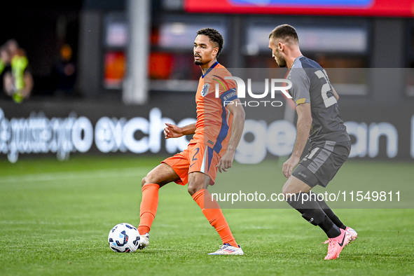 Netherlands player Devyne Rensch and North Macedonia player Hamza Ramani during the match between the Netherlands and North Macedonia at the...