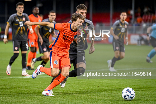 Netherlands player Youri Regeer and North Macedonia player Imran Fetai during the match between the Netherlands and North Macedonia at the Y...