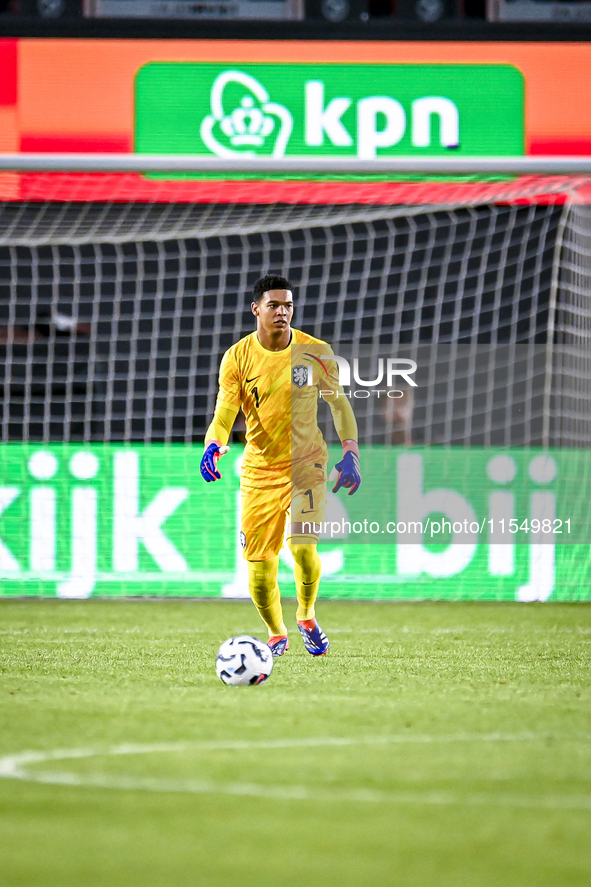 Netherlands goalkeeper Rome-Jayden Owusu-Oduro during the match between the Netherlands and North Macedonia at the Yanmar Stadium for the Qu...