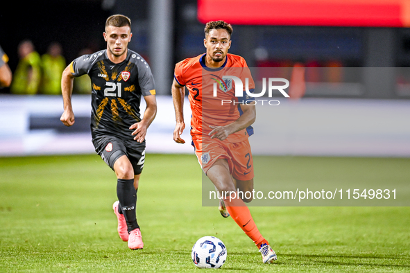 Netherlands player Devyne Rensch during the match between the Netherlands and North Macedonia at the Yanmar Stadium for the Qualification EK...