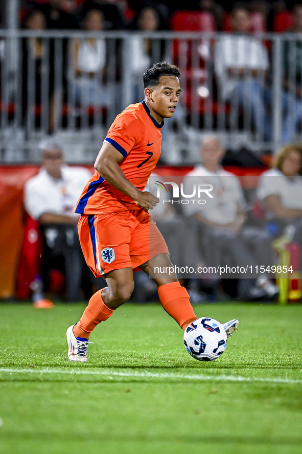 Netherlands player Million Manhoef participates in the match between the Netherlands and North Macedonia at the Yanmar Stadium for the Quali...