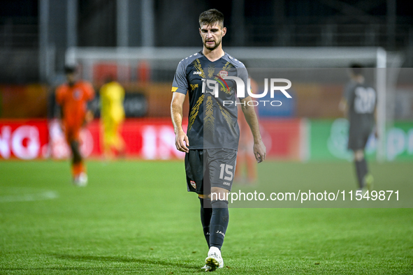 North Macedonia player Imran Fetai during the match between the Netherlands and North Macedonia at the Yanmar Stadium for the Qualification...