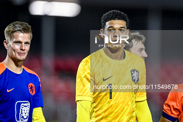 Netherlands goalkeeper Rome-Jayden Owusu-Oduro during the match between the Netherlands and North Macedonia at the Yanmar Stadium for the Qu...