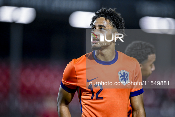 Netherlands player Tyrese Asante during the match between the Netherlands and North Macedonia at the Yanmar Stadium for the Qualification EK...