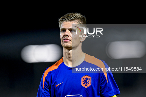 Netherlands goalkeeper Calvin Raatsie during the match between the Netherlands and North Macedonia at the Yanmar Stadium for the Qualificati...