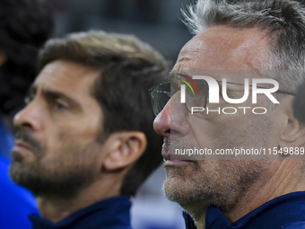 United Arab Emirates team head coach Paulo Bento looks on prior to the qualification 3rd round for the FIFA World Cup 2026 group A match bet...